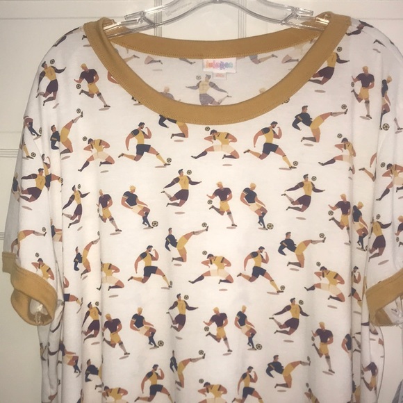 LuLaRoe Tops - NWT LulaRoe Liv tee for all the soccer moms/fans!